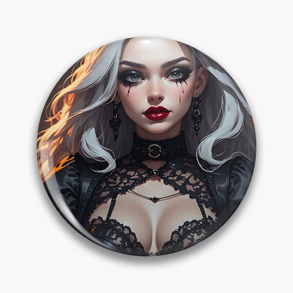 Item preview, Hot Halloween Anime Babe Goth Mommy Waifu Woman designed and sold by Your New Fixation.