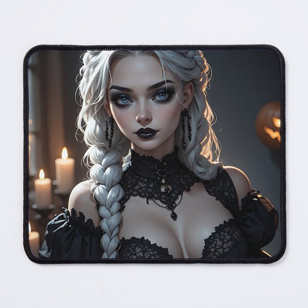 Item preview, Hot Halloween Anime Babe Goth Mommy Waifu Woman designed and sold by Your New Fixation.