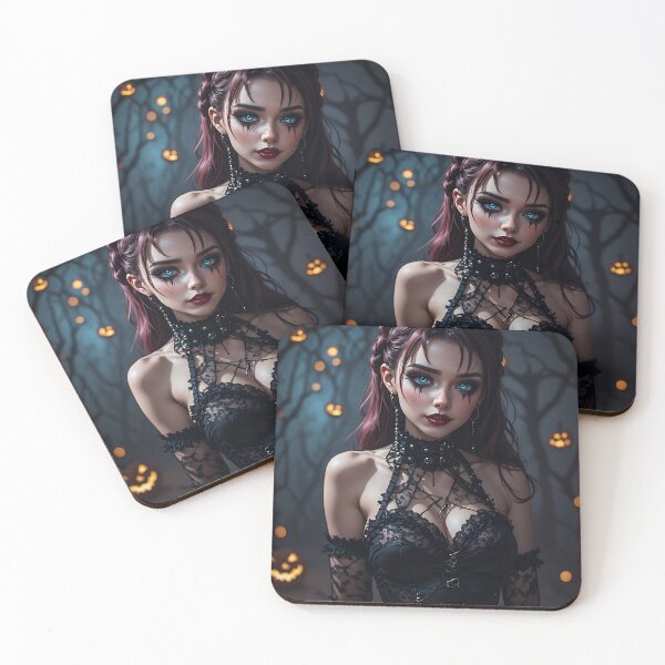 Item preview, Hot Halloween Anime Babe Goth Mommy Waifu Woman designed and sold by Your New Fixation.