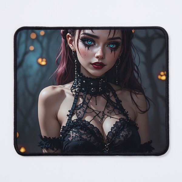 Item preview, Hot Halloween Anime Babe Goth Mommy Waifu Woman designed and sold by Your New Fixation.