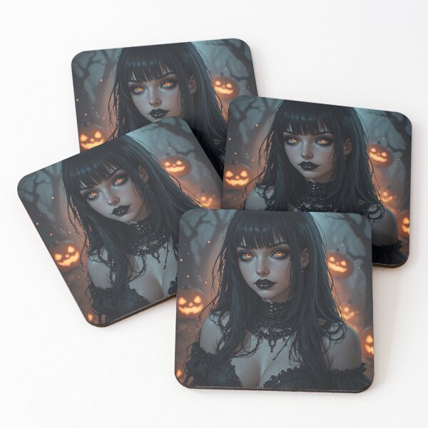 Item preview, Hot Halloween Anime Babe Goth Mommy Waifu Woman designed and sold by Your New Fixation.