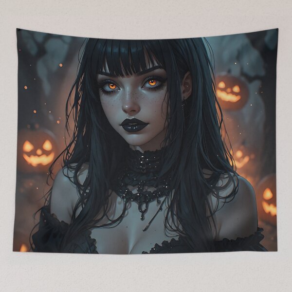 Item preview, Hot Halloween Anime Babe Goth Mommy Waifu Woman designed and sold by Your New Fixation.