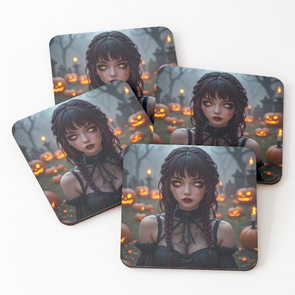 Item preview, Hot Halloween Anime Babe Goth Mommy Waifu Woman designed and sold by Your New Fixation.