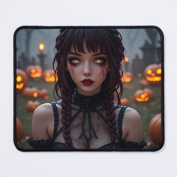 Item preview, Hot Halloween Anime Babe Goth Mommy Waifu Woman designed and sold by Your New Fixation.