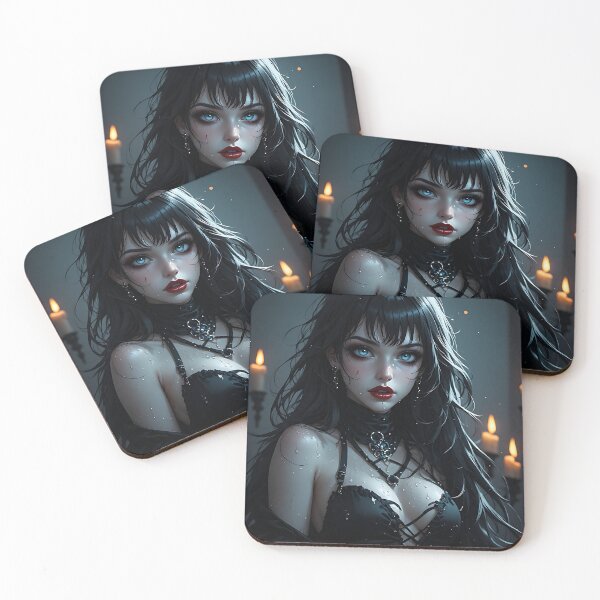 Item preview, Hot Halloween Anime Babe Goth Mommy Waifu Woman designed and sold by Your New Fixation.
