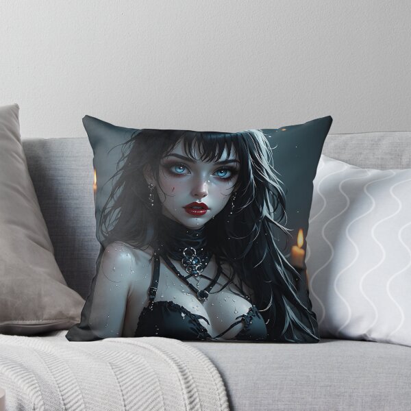Item preview, Hot Halloween Anime Babe Goth Mommy Waifu Woman designed and sold by Your New Fixation.
