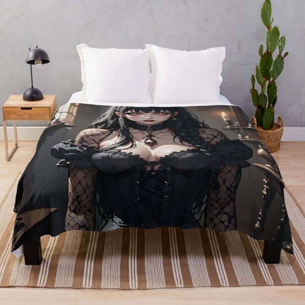 Item preview, Hot Halloween Anime Babe Goth Mommy Waifu Woman designed and sold by Your New Fixation.