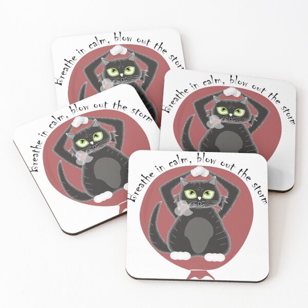 Item preview, Breathe in calm, blow out the storm - Cat Art designed and sold by Qoyllur.