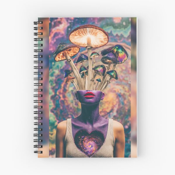 Item preview, Mushrooms Sprouting From A Galaxy-Hearted Figure designed and sold by MongLongStudio.