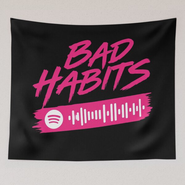 Item preview, Bad Habits Spotify Code designed and sold by PennGarcia.