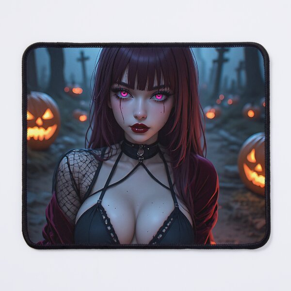 Item preview, Hot Halloween Anime Babe Goth Mommy Waifu Woman designed and sold by Your New Fixation.