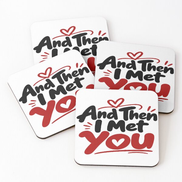 Item preview, And Then I Met You Romantic Love Quote Minimal Typography Design designed and sold by Lovestickerco.
