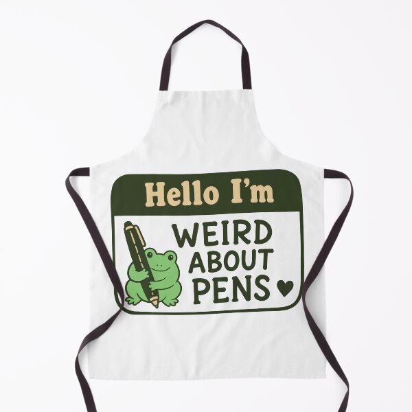 Item preview, Weird About Pens Frog Name Tag designed and sold by pixiedustpaint.