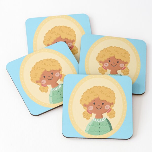 Item preview, Vintage Cameo Portrait Blonde Curly Girl designed and sold by PeachyyDoodle.