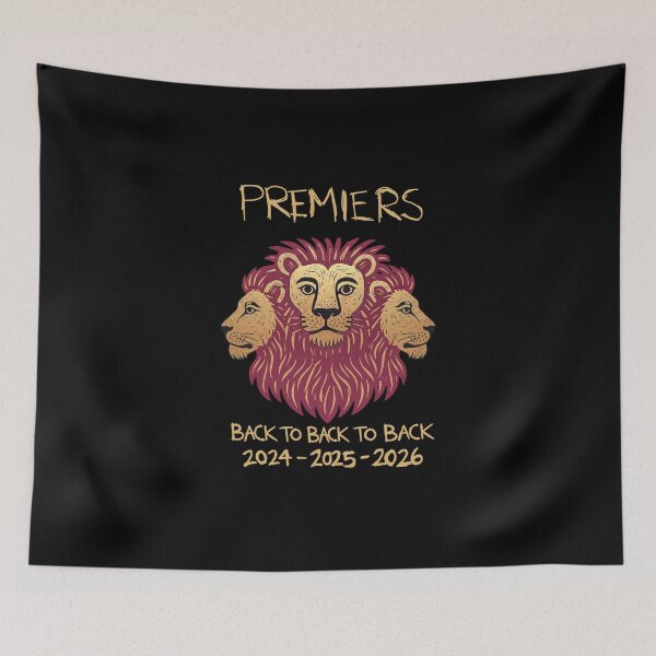 Item preview, Brisbane Lions back to back to back champions designed and sold by vdzooart.