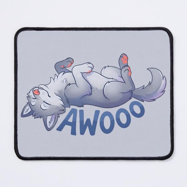 Item preview, Anthro Wolf Cute Awooo Meme Funny Cartoon Animal Graphic designed and sold by DuckOddity.