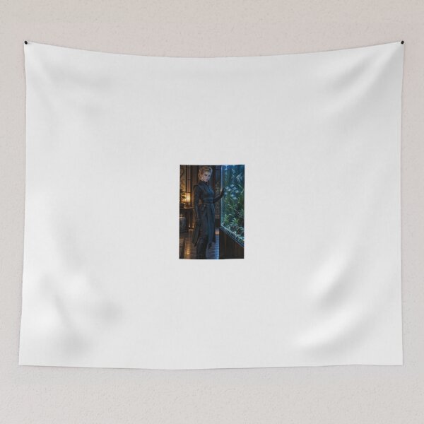 Item preview, Blonde Woman in Black Near Fish Tank designed and sold by CathryneDelamort.