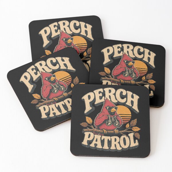 Item preview, Perch Watcher Red Avian Observer Retro Design designed and sold by markymaarty.