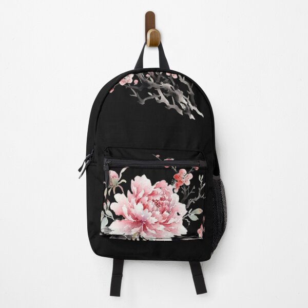 Item preview, Elegant Pink Peony And Plum Blossom Watercolor Art designed and sold by bvdesignart.
