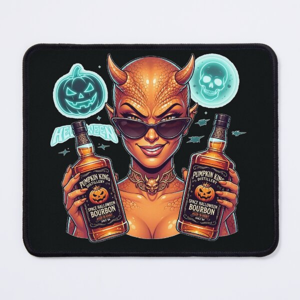 Item preview, Halloween Demon Bourbon Glasses Pumpkin Horns designed and sold by Voodoo Store Paranormal Collections.