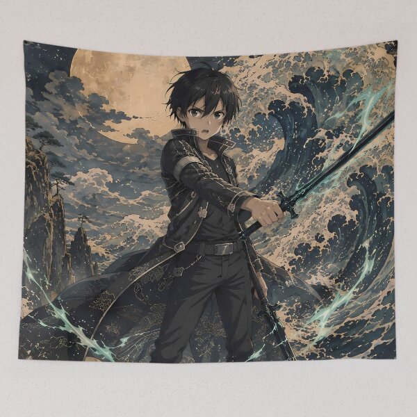 Item preview, Kirito Sword Art Online Moonlit Ocean Guardian designed and sold by mildaclairmo.