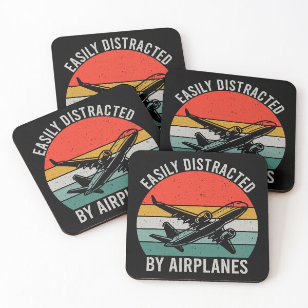 Item preview, Easily Distracted By Airplanes - Funny Aviation Pilot Gift designed and sold by marthavelony.