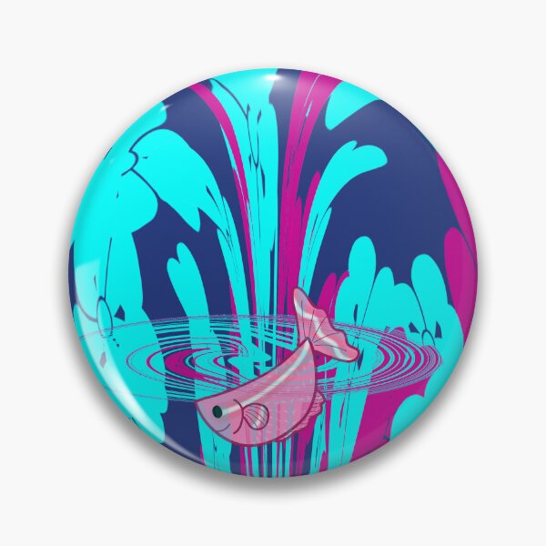 Item preview, Pink Fish Ripple Water Abstract Waves designed and sold by MigWhimsy.