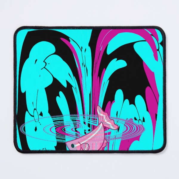 Item preview, Pink Fish Ripple Water Abstract Waves designed and sold by MigWhimsy.