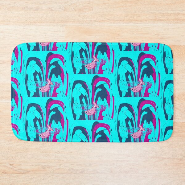 Item preview, Pink Fish Ripple Water Abstract Waves designed and sold by MigWhimsy.
