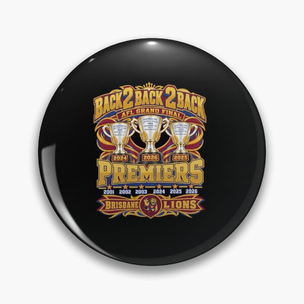 Item preview, Brisbane Lions Back 2 Back 2 Back 2024 2025 2026 AFL Grand Final Premiers Champions designed and sold by skylove94.