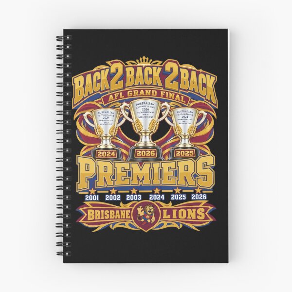 Item preview, Brisbane Lions Back 2 Back 2 Back 2024 2025 2026 AFL Grand Final Premiers Champions designed and sold by skylove94.