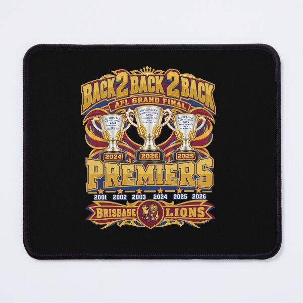 Item preview, Brisbane Lions Back 2 Back 2 Back 2024 2025 2026 AFL Grand Final Premiers Champions designed and sold by skylove94.