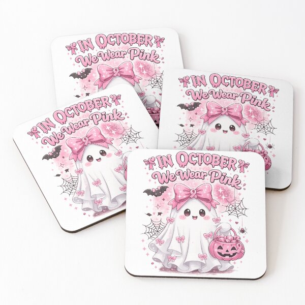 Item preview, Funny Halloween breast cancer awareness Cute Ghost Boo Graphic designed and sold by QuiteOrbit.