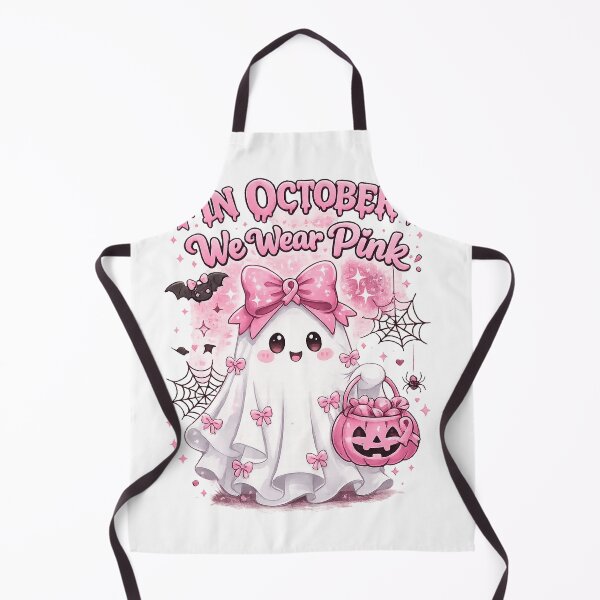Item preview, Funny Halloween breast cancer awareness Cute Ghost Boo Graphic designed and sold by QuiteOrbit.
