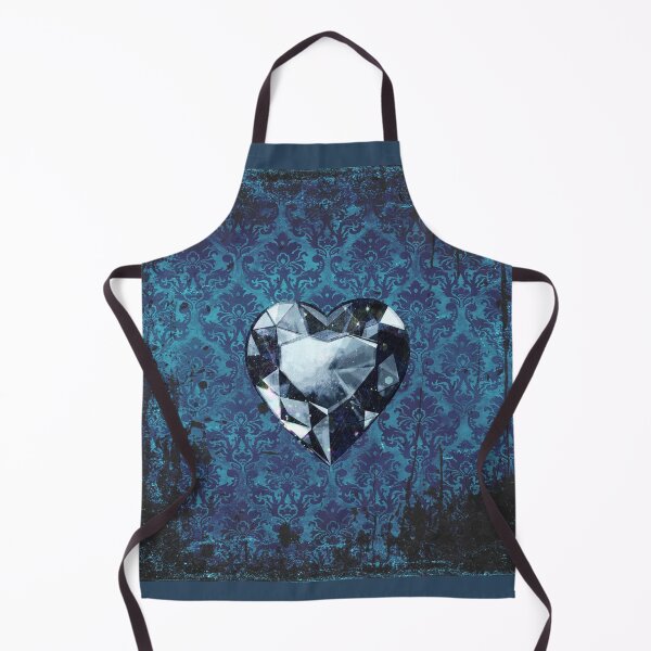 Item preview, Heart-Shaped Faceted Blue Diamond Dark Academia Art designed and sold by Ghoul Enterprises.