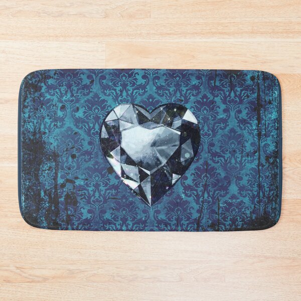 Item preview, Heart-Shaped Faceted Blue Diamond Dark Academia Art designed and sold by Ghoul Enterprises.
