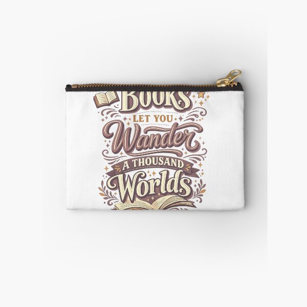 Item preview, Books Let You Wander a Thousand Worlds Book Lover Reading Quote Art designed and sold by inkoutninja.