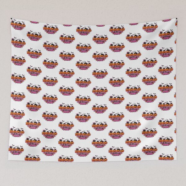 Item preview, In October We Wear Pink Halloween pumpkin cat designed and sold by QuiteOrbit.