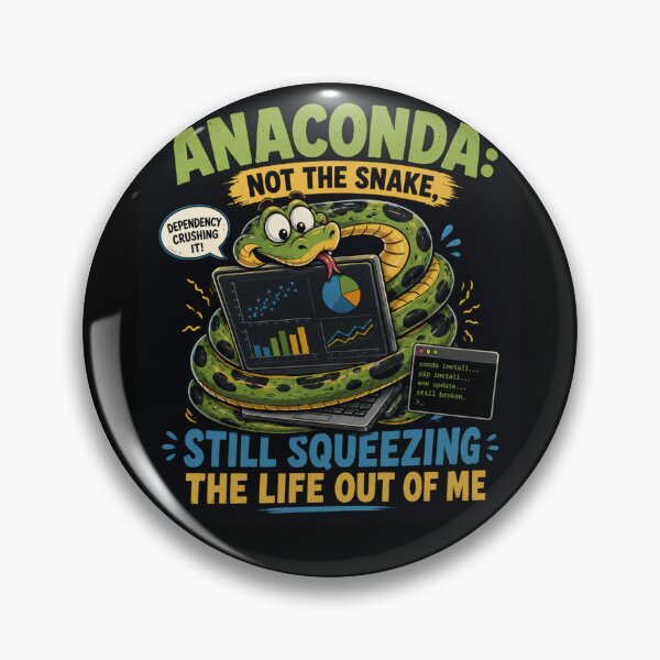 Item preview, Anaconda Not The Snake Coding Joke designed and sold by Tobietales.