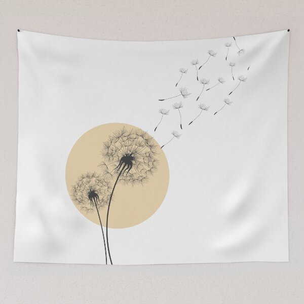 Item preview, Dandelion  Art Print, Dandelion Seed Head Art Print, Botanical Nature Print, Minimalist Floral Print, Neutral Decor, Make A Wish Art designed and sold by Studio pod Burom.