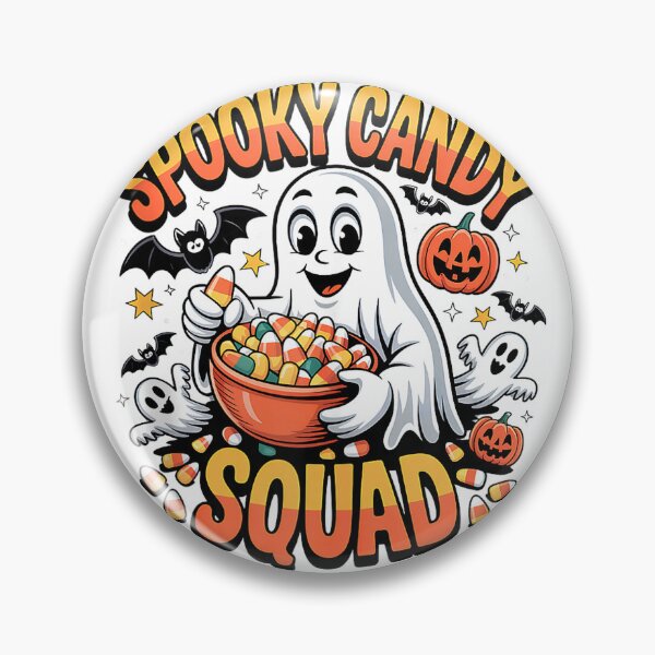 Item preview, Spooky Candy Squad, Funny Ghost Candy Corn Halloween Sleeveless Tank Top designed and sold by elachhabdesign.
