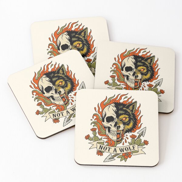 Item preview, Not A Wolf Traditional Tattoo - Skinwalker designed and sold by Fictional Ink Society.
