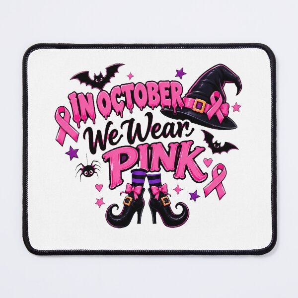 Item preview, Funny Halloween witch breast cancer awareness designed and sold by QuiteOrbit.