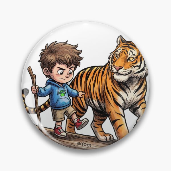 Item preview, Together We Voyage Boy And Tiger designed and sold by Adom-Fashon.