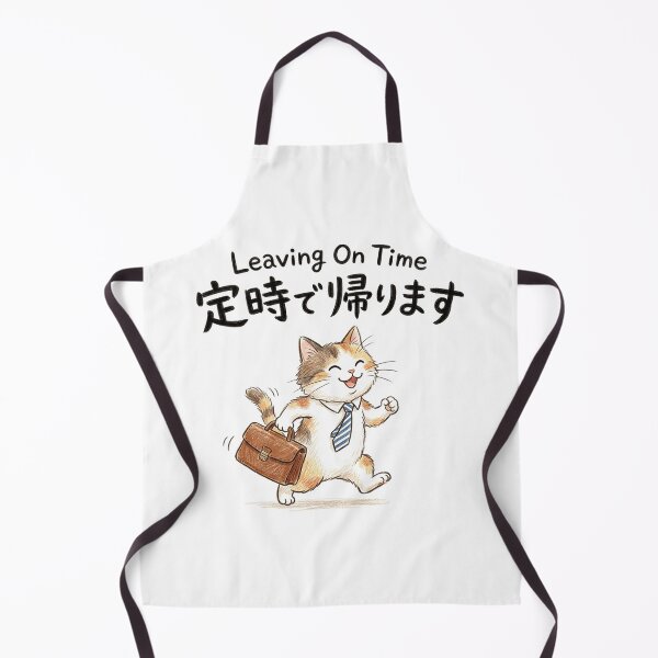 Item preview, Leaving On Time / Teiji De Kaerimasu - Funny Japanese Work Cat designed and sold by nori0711.