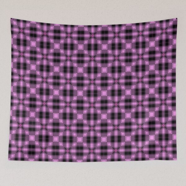 Item preview, Pink Purple and Black Geometric Plaid designed and sold by The-Repository.