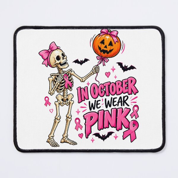 Item preview, breast cancer awareness Funny Halloween Skeleton Pumpkin Balloon designed and sold by QuiteOrbit.