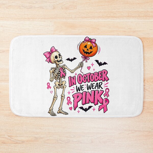 Item preview, breast cancer awareness Funny Halloween Skeleton Pumpkin Balloon designed and sold by QuiteOrbit.