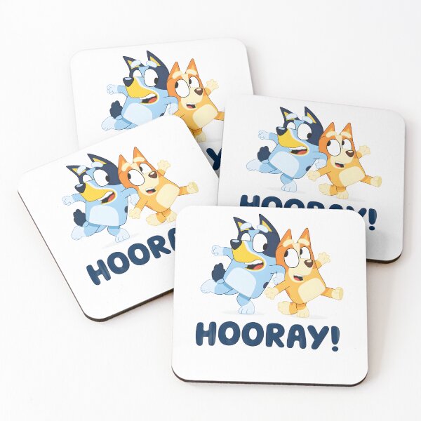 Item preview, Bluey & Bingo HOORAY Cartoon Dogs designed and sold by Kleinpixel.