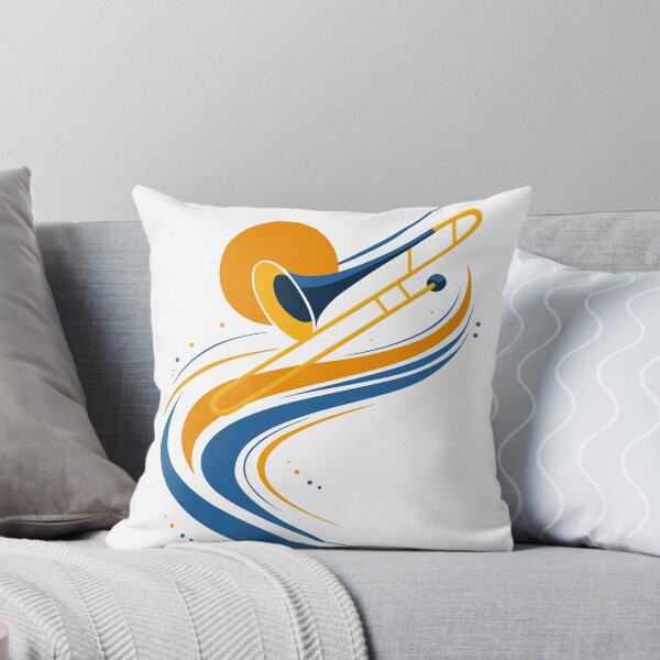 Item preview, Abstract Trombone Art, Jazz Music Print, Trombone Player Gift, Brass Instrument Art, Colorful Music Room Decor designed and sold by Studio pod Burom.